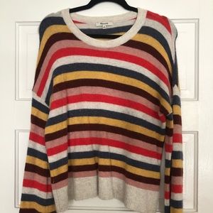 Made well striped flared sleeve sweater